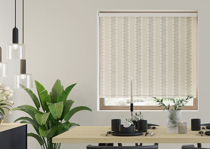 Zig Zag Stripe, Warm Brown - Roller Blind - Image 3